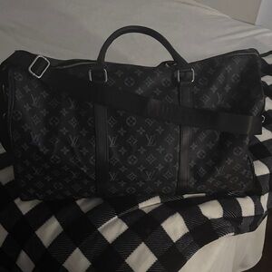Louis Vuitton Black Monogram Duffel Bag